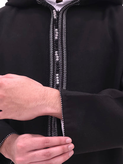 Premium Jet Black Djellaba