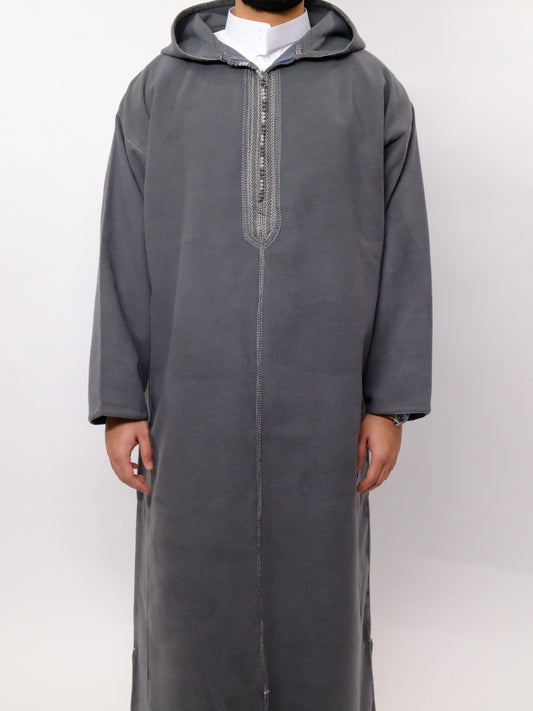 Premium Steel Gray Djellaba
