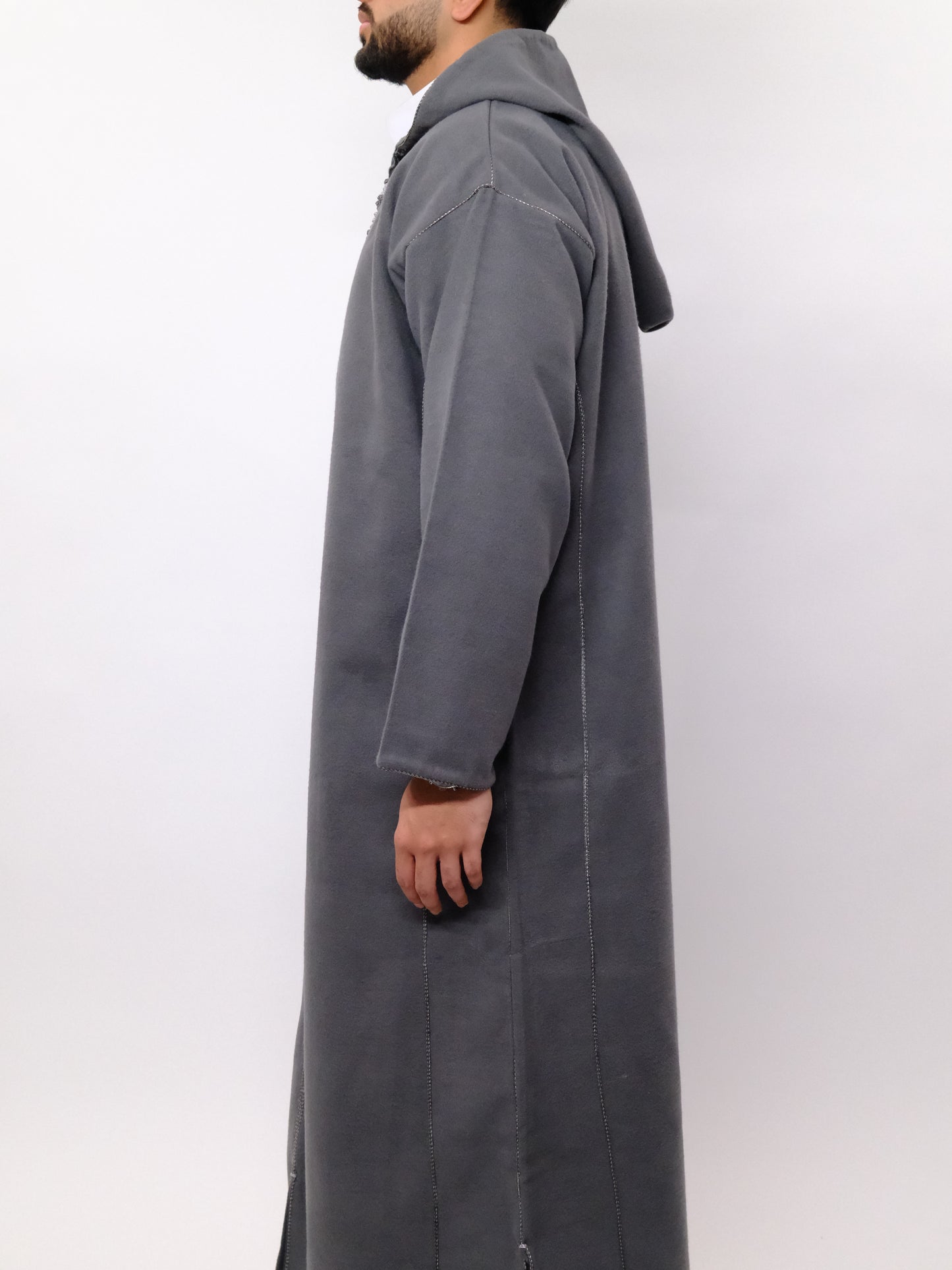 Premium Steel Gray Djellaba