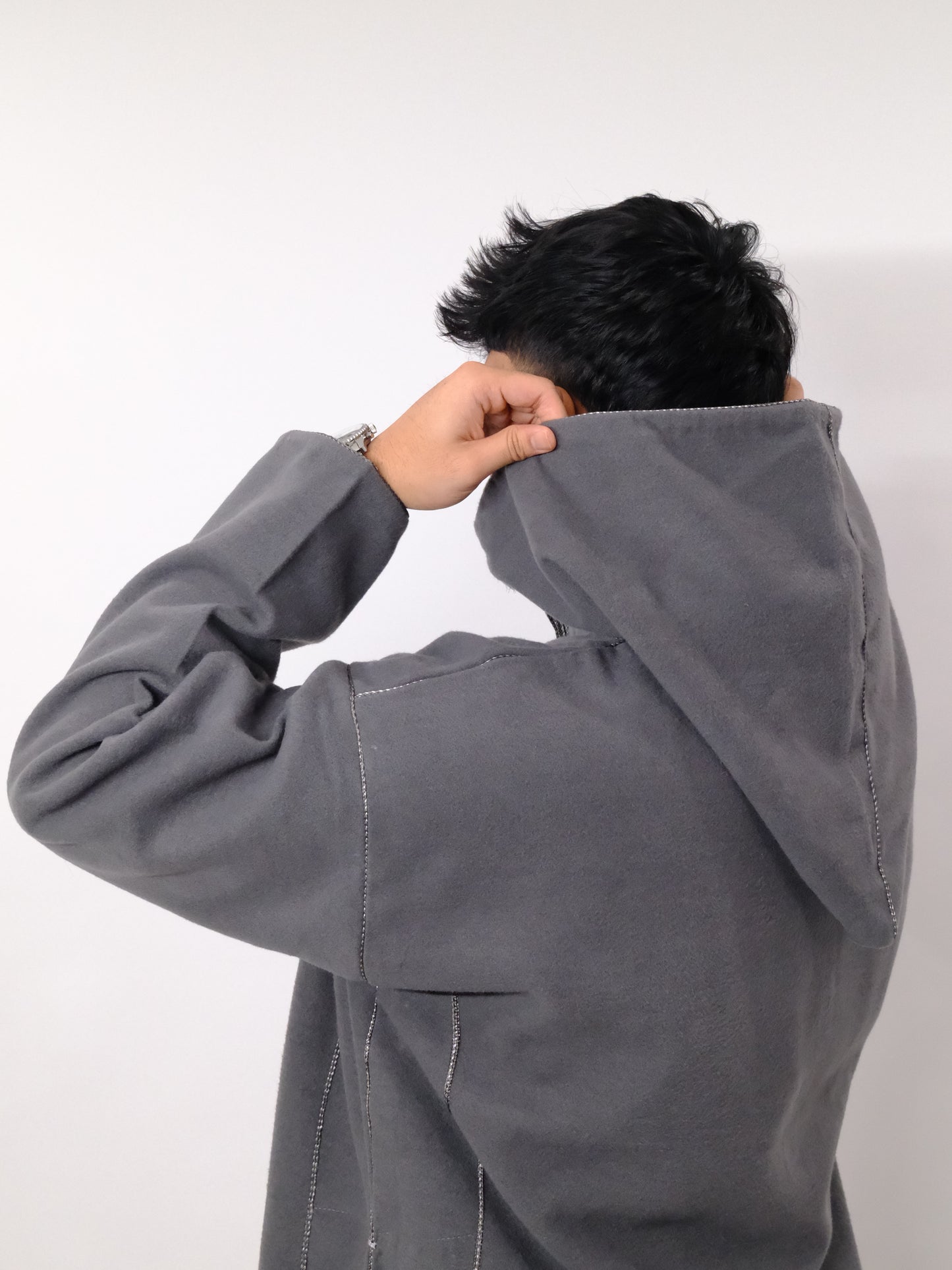 Premium Steel Gray Djellaba