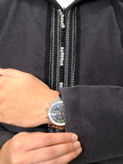 Premium Charcoal Djellaba
