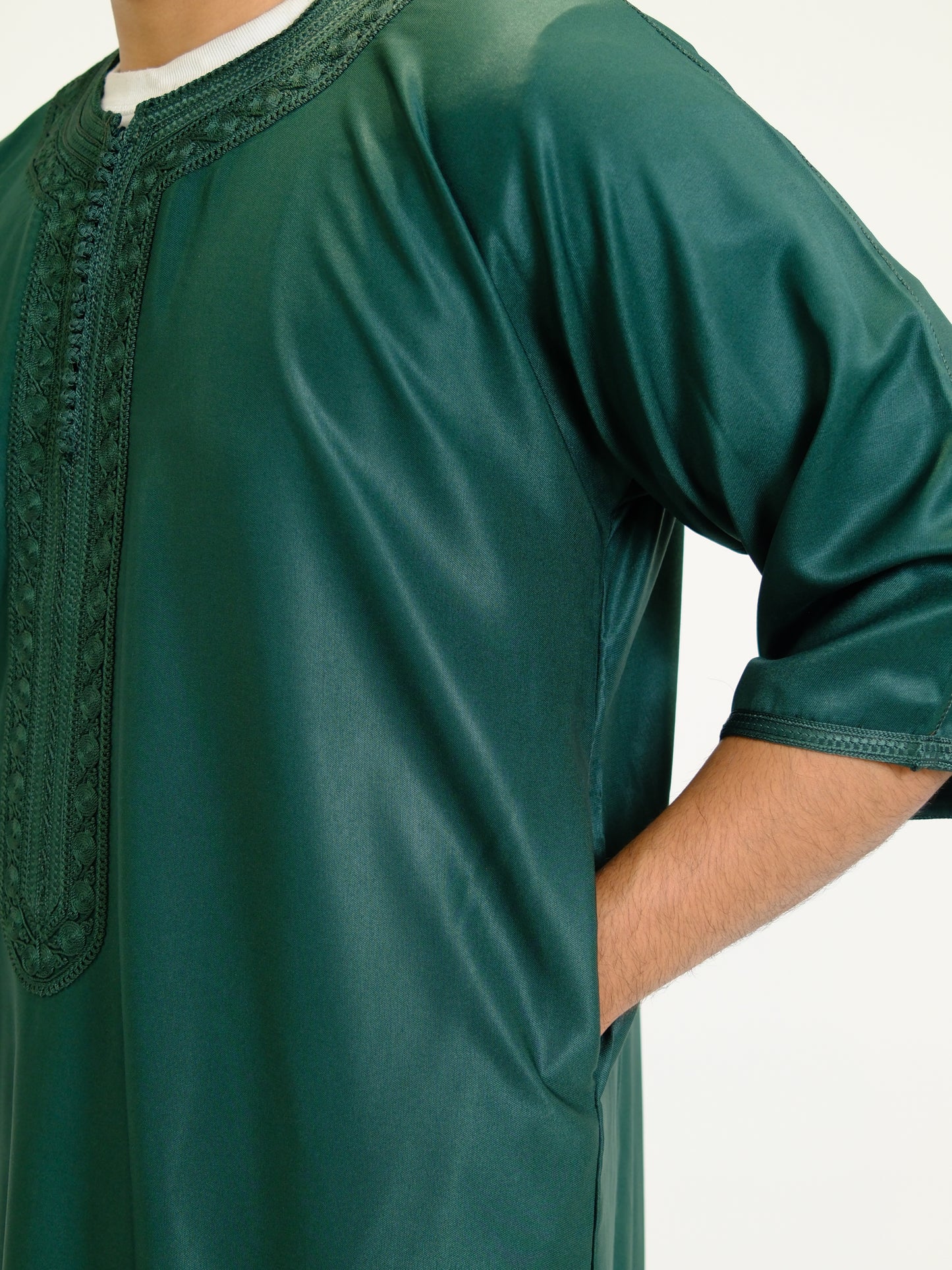 Premium Green Zipped Moroccan Gandoura