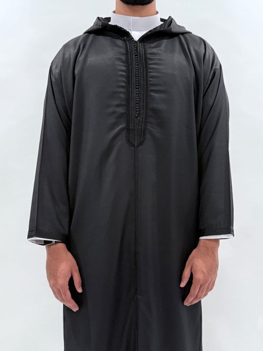 Black Lightweight Djellaba