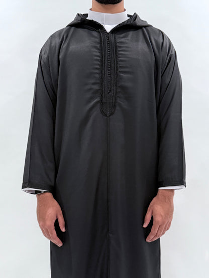 Black Lightweight Djellaba
